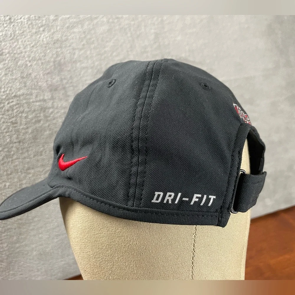 Nike Heritage86 HAT CAP MLB LOS ANGELES ANGELS Of Anaheim Black Red Embroidered - Picture 5 of 12